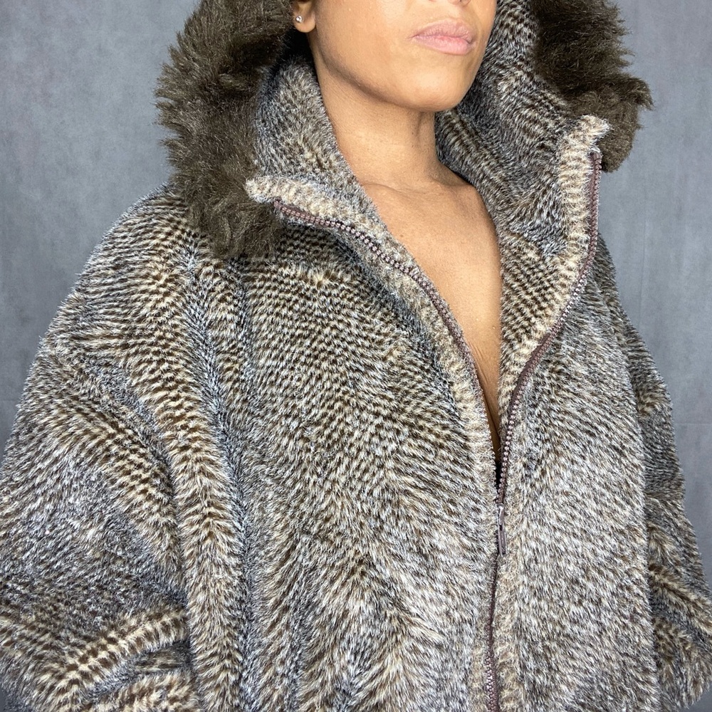 Gallery faux fur jacket with hood